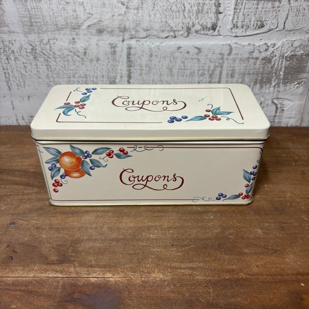 Vintage “Coupon” Tin Storage Box